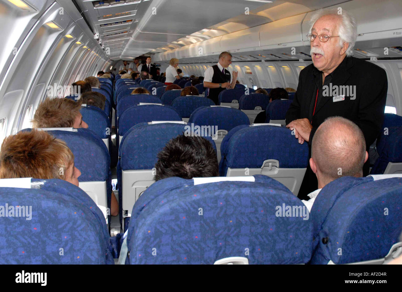 Volar sin miedo curso organizado por Virgin Airlines Foto de stock