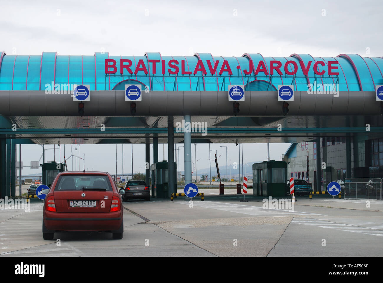 Eslovaquia, Bratislava, Bratislava - Jarovce frontera Austriaca Foto de stock