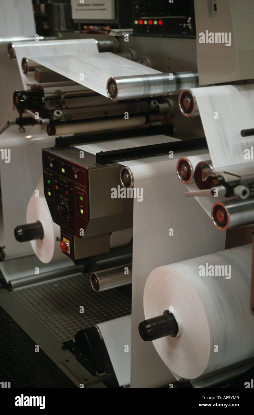 Industria del papel de la máquina de impresión Foto de stock