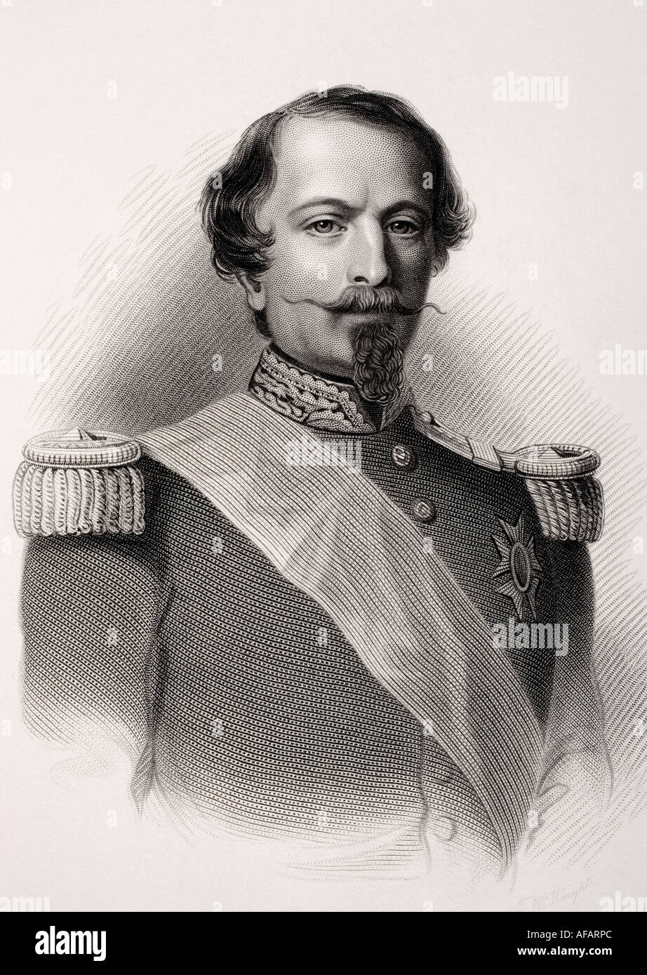 Napoleón III también llamó hasta 1852, Luis Napoleón. Nombre Completo Charles Louis Napoleon Bonaparte Foto de stock