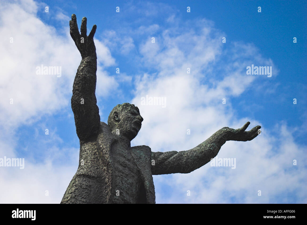 Estatua de Jim Larkin el dirigente sindical O Connell Street Dublin Foto de stock