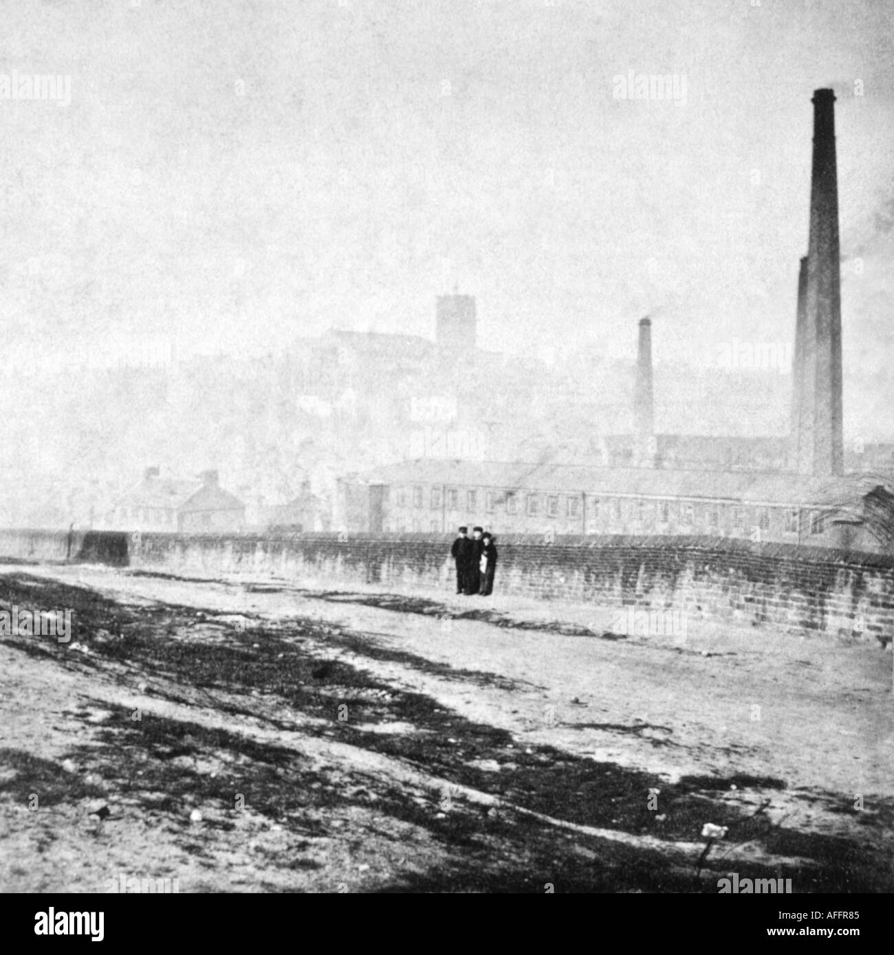 Cheshire Macclesfield circa 1865. Foto de stock