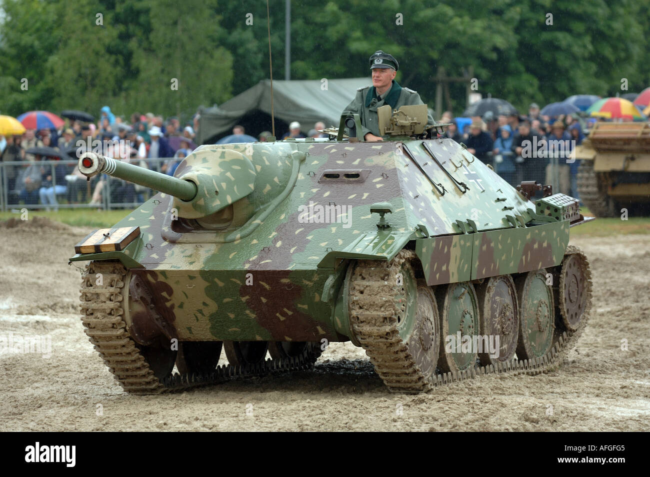 Jagdpanzer, Hetzer, tanque destructor, alemán Foto de stock