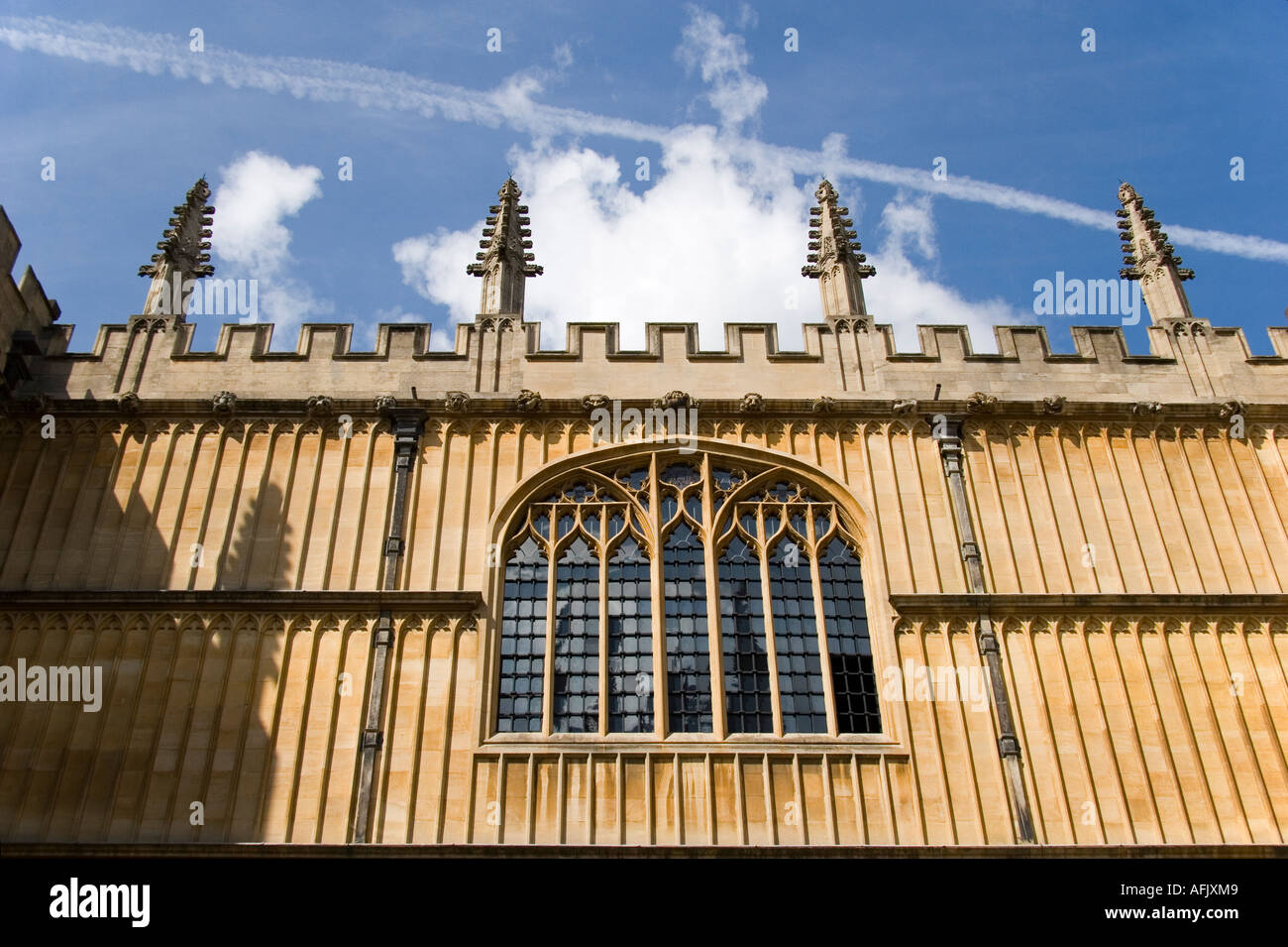Las paredes de la Bodleian Library de Oxford 2- mañana temprana Foto de stock