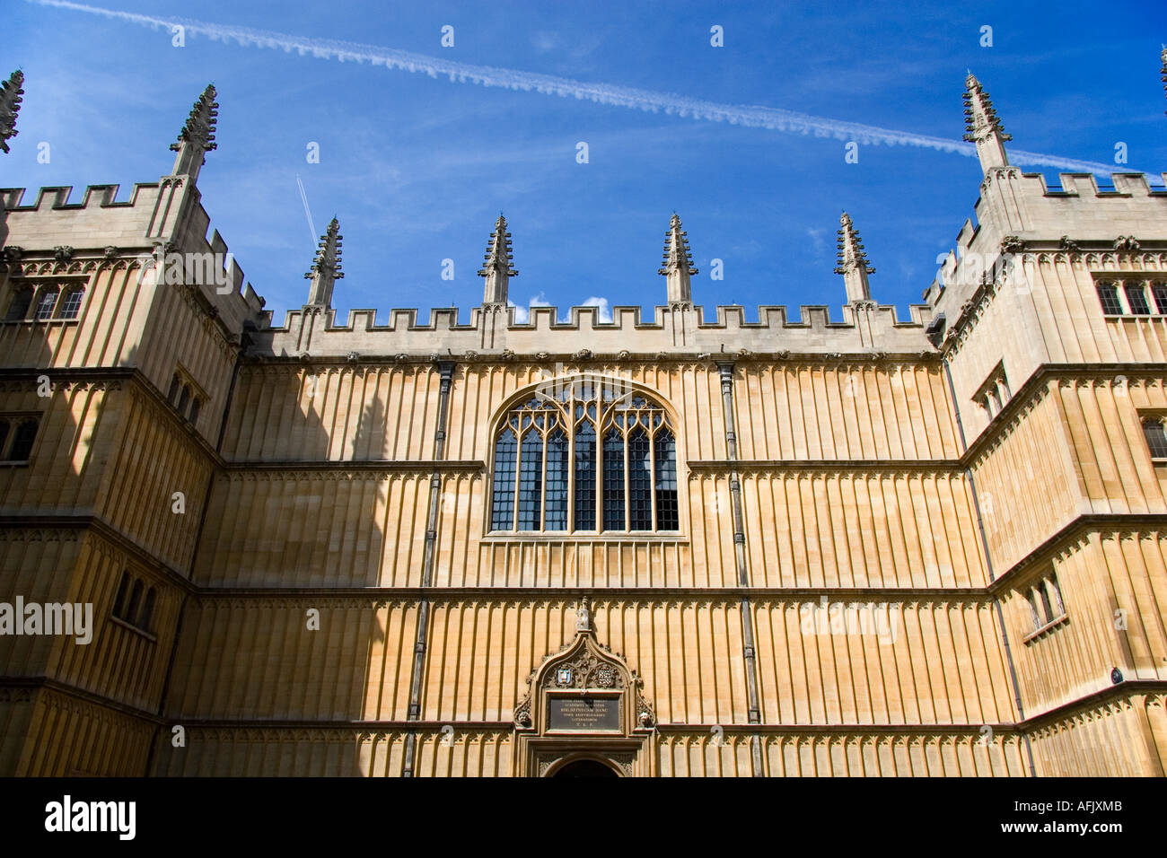 Las paredes de la Bodleian Library de Oxford 4- mañana temprana Foto de stock
