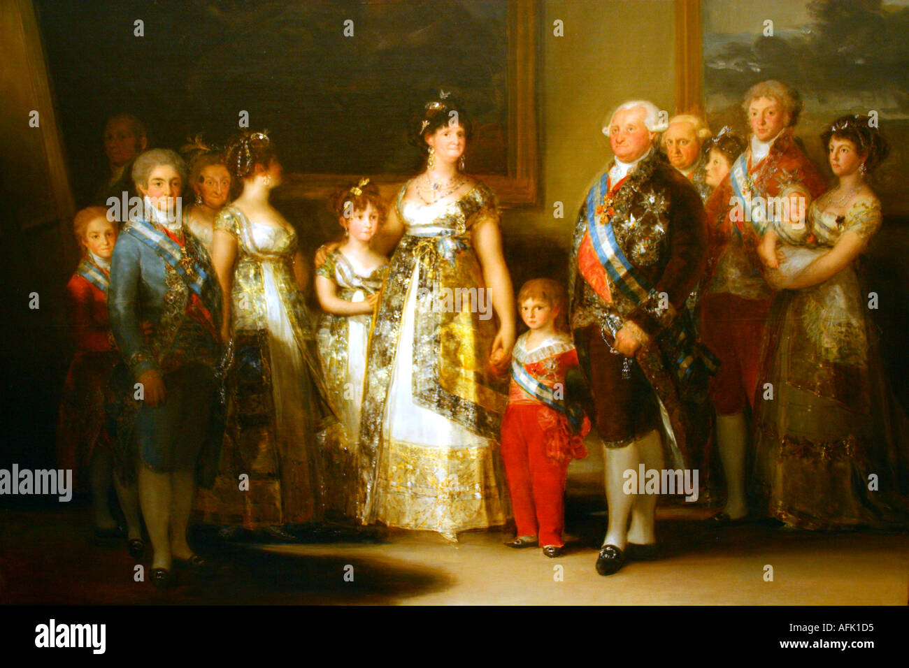 Carlos IV de España y su Familia, Francisco Goya, 1800-1801, Museo del Prado, Madrid, España, Europa Foto de stock