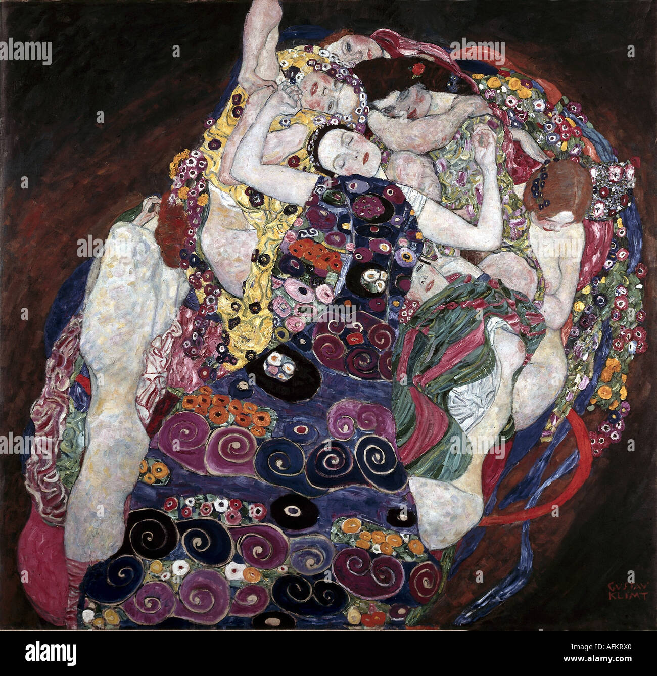 "Bellas Artes, Klimt, Gustav, (1862 - 1918), pintura, 'Die Jungfrau", ("la virgen"), 1913, óleo sobre lienzo, 190 x 200 cm, NA Foto de stock