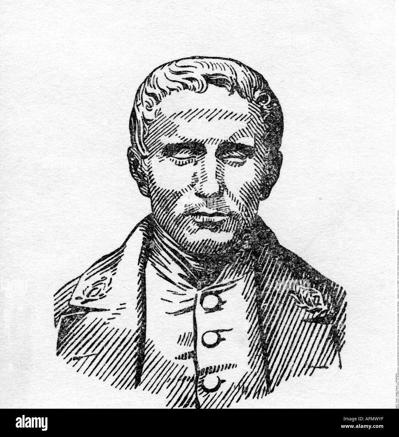 Braille, Louis, 4.1.1809 6.1.1852, profesor ciego francés, inventor
