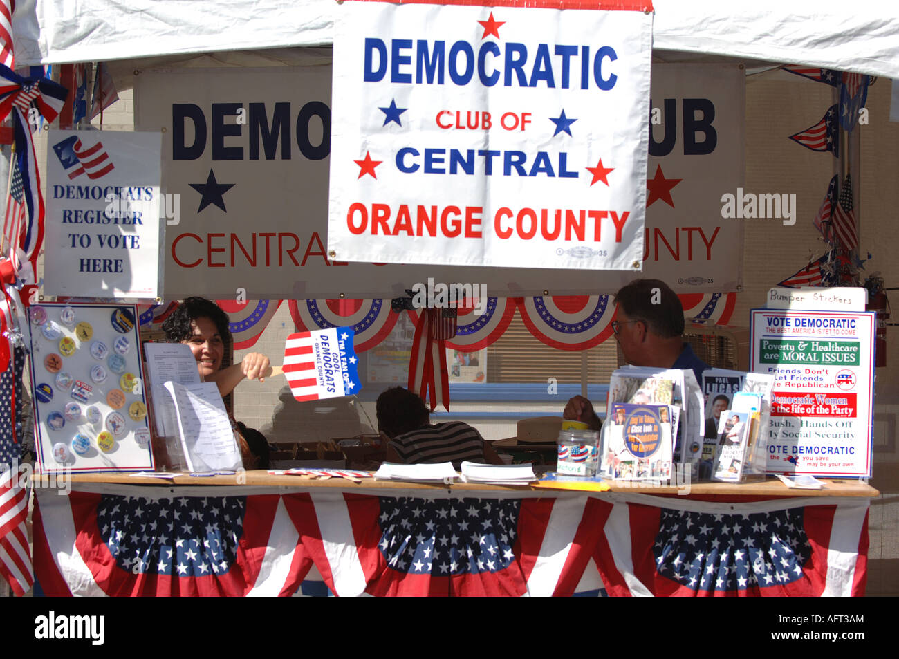 El partido democrático de centro de Orange County. Foto de stock