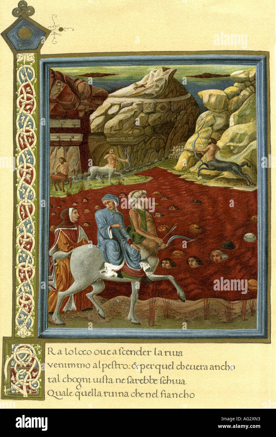 Ilustração de &39;A Divina Comédia&39; (Inferno) de Dante Alighieri  (1265-1321) Paris, publicada em 1885