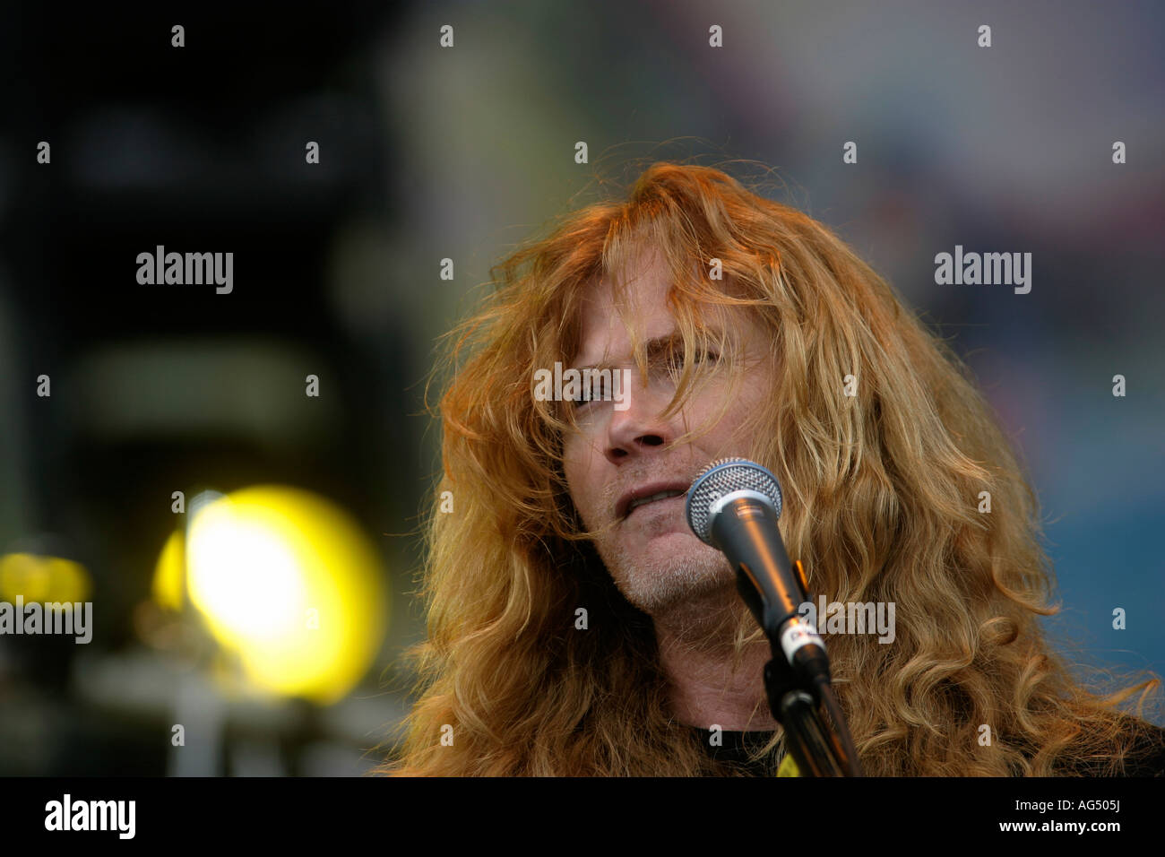 Dave Mustaine guitarra Cante, Megadeth banda thrash metal desde los Estados  Unidos, Descargar Rock Festival en Donnington Park, Leicestershire  Fotografía de stock - Alamy