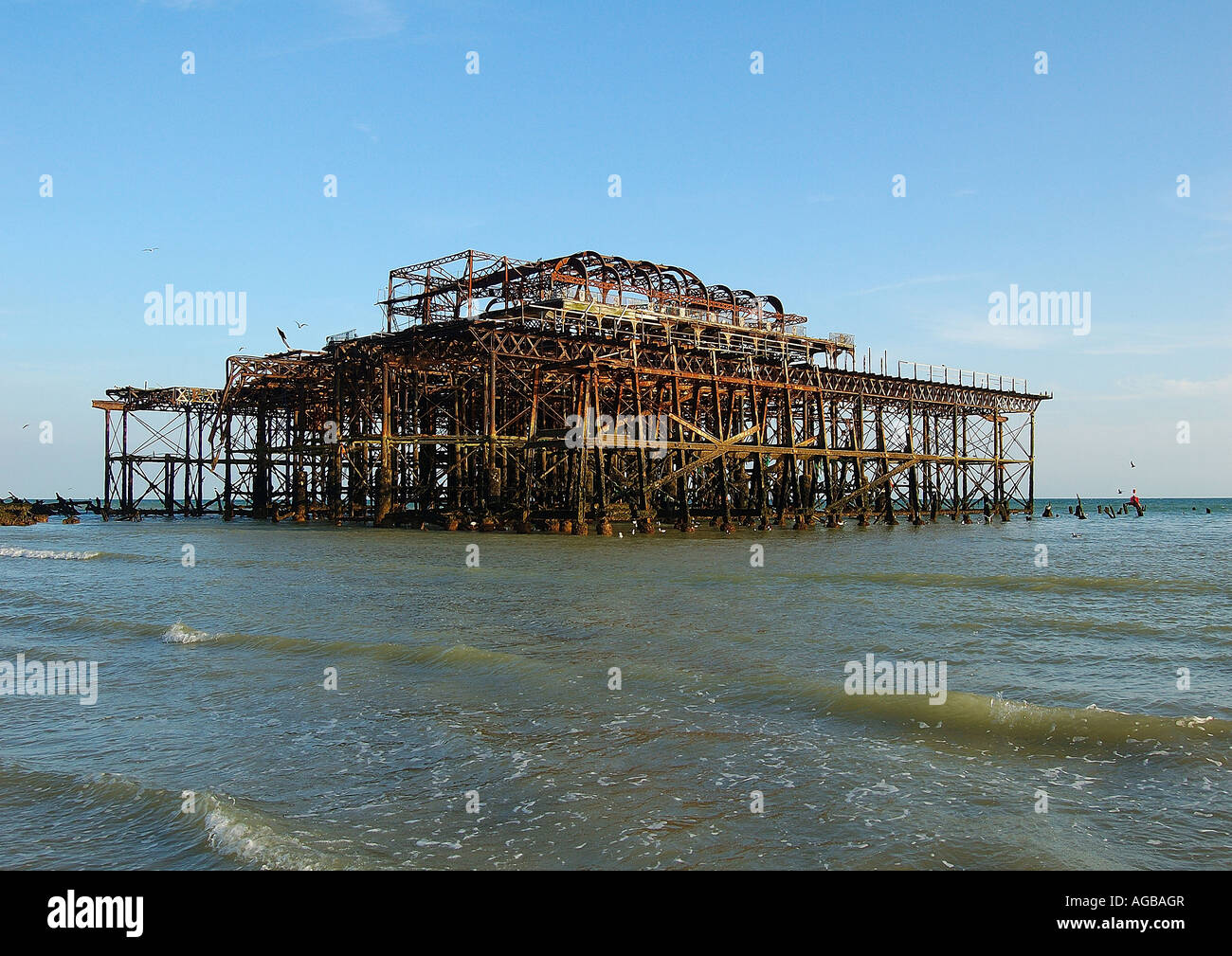 Arruinado West Pier, Brighton Foto de stock