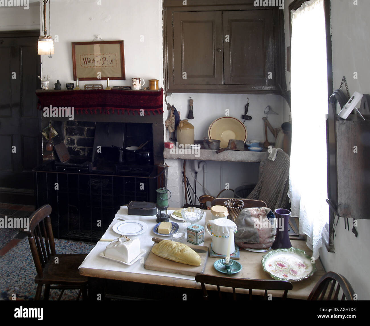 El Museo Casa Natal de D H Lawrence en Eastwood cerca de Nottingham Cocina Foto de stock