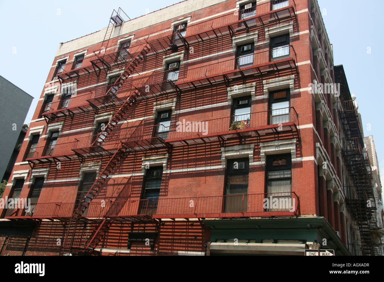 Estados Unidos Nueva York New York City Manhattan edificios de ladrillo