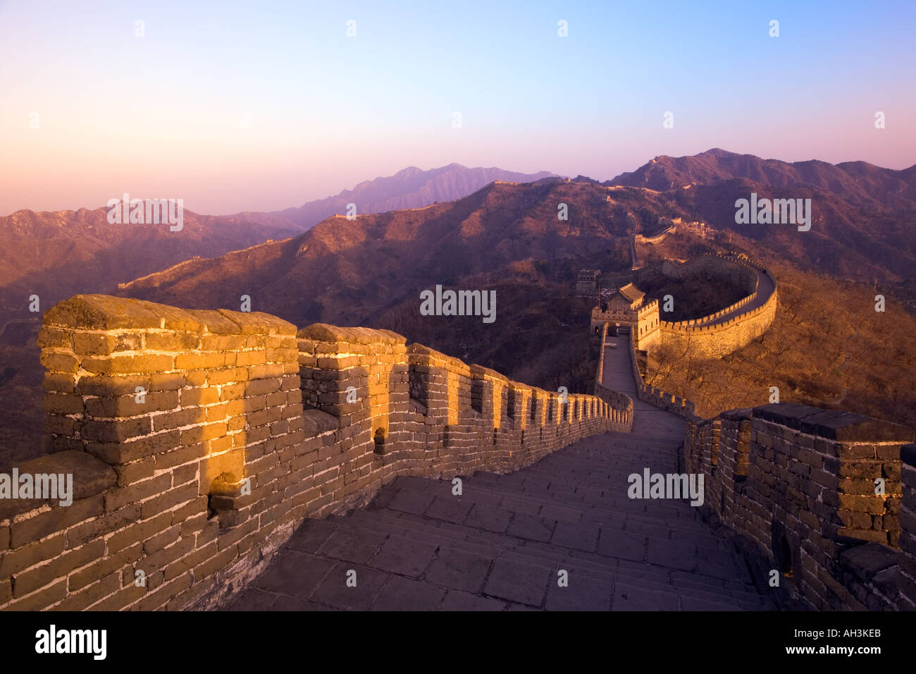 La Gran Muralla de China, cerca de Beijing Foto de stock