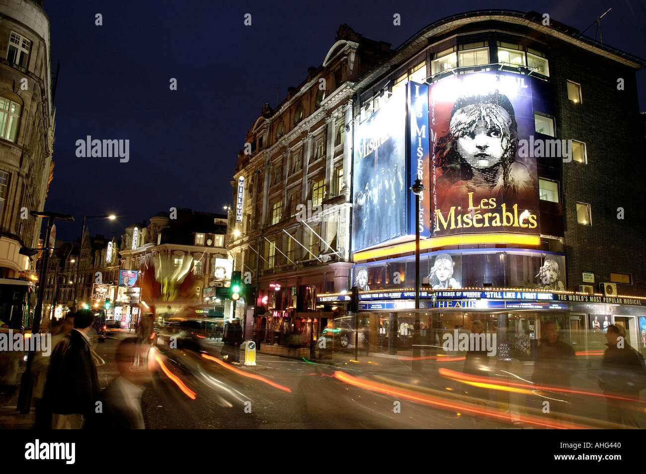 Reino Unido, Londres, el West End, Theaterland, Shaftesbury Avenue, el Teatro Queens, Les Miserables Foto de stock