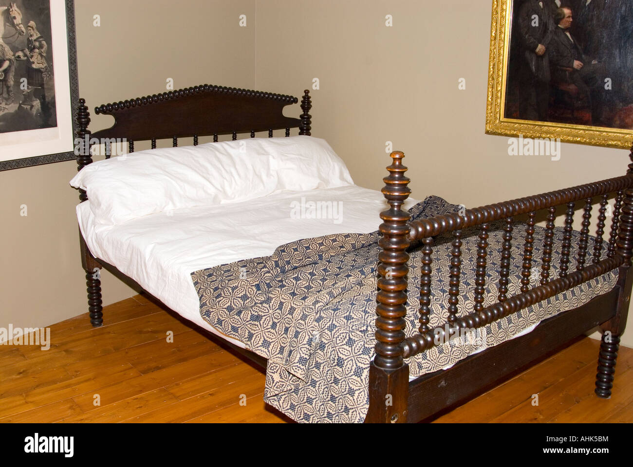 La muerte de Abraham Lincoln cama Fotografía de stock - Alamy