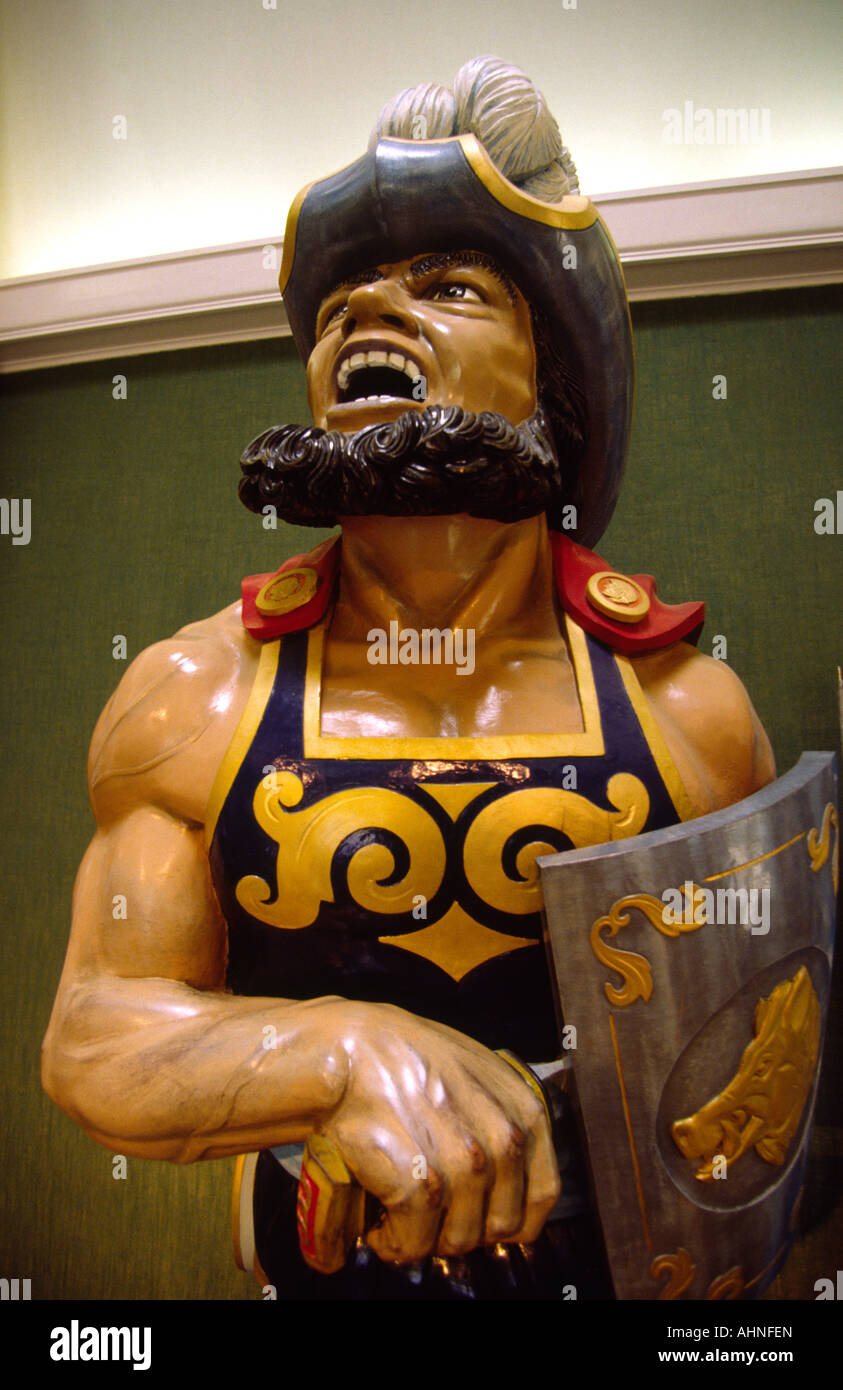 UK Hampshire Bucklers Hard Village Museum buques mascarón Fotografía de