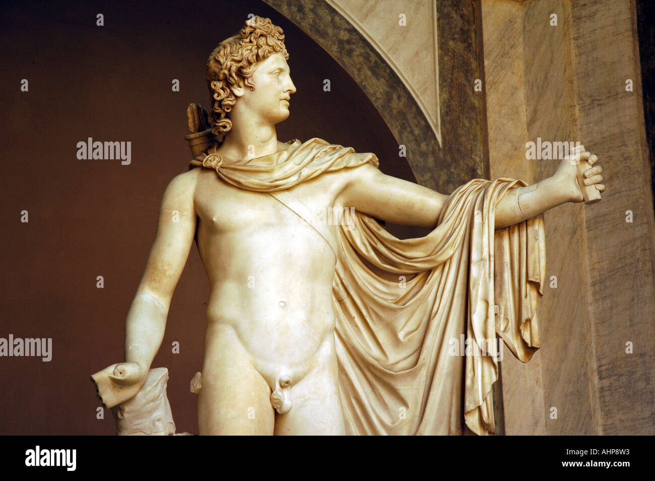 La escultura clásica en exhibición en el Museo del Vaticano, Roma, Italia Foto de stock