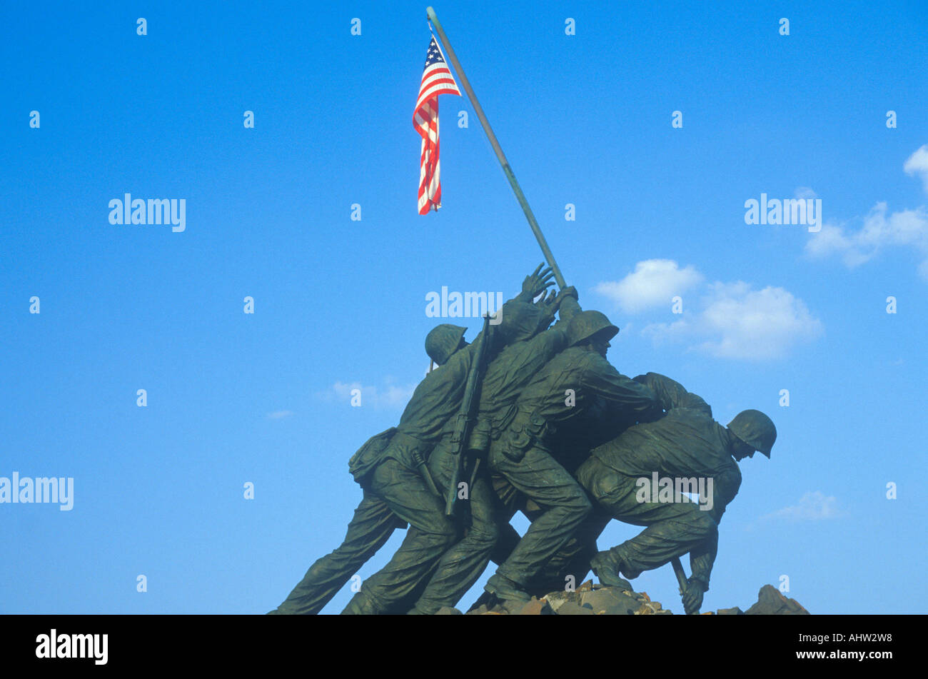 Iwo Jima Memorial del Cuerpo de Marines de los Estados Unidos estatua en Arlington Virginia Foto de stock