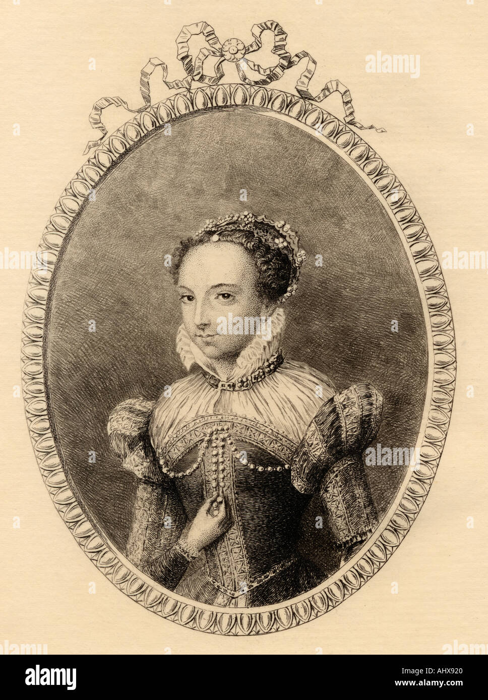 Catherine de Medici, 1519 - 1589. Noble italiano y reina de Francia como esposa de Enrique II de Francia. Foto de stock