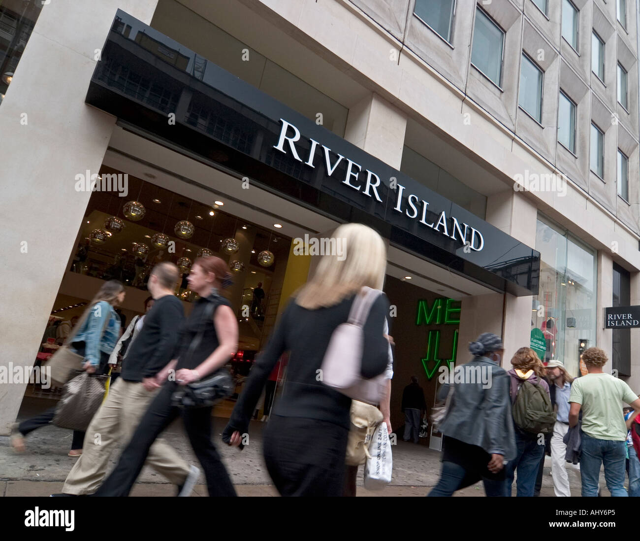 River Island tienda en Oxford Street, Londres Foto de stock