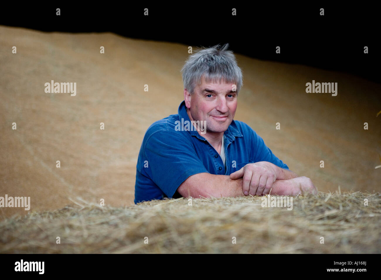 Granjero Rob Ley, agricultor del año 2007 sobre el ahorro Farm, Hertfordshire Foto de stock
