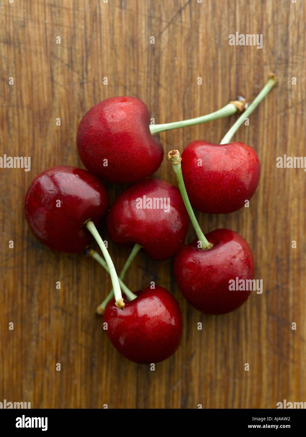Cerezas rojas - gama alta 61mb imagen digital Hasselblad Foto de stock
