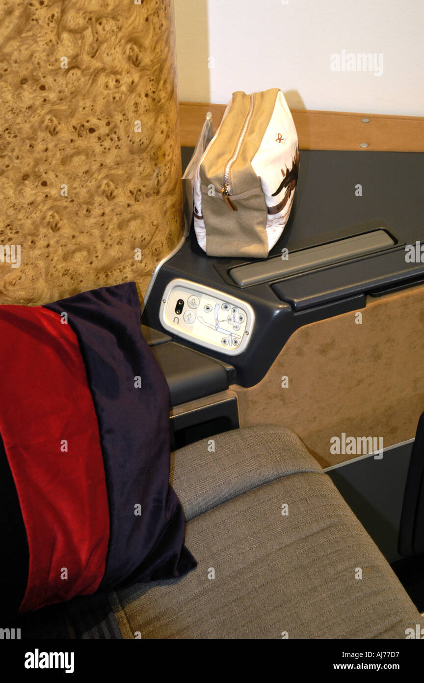 British airways plane interior fotografías e imágenes de alta