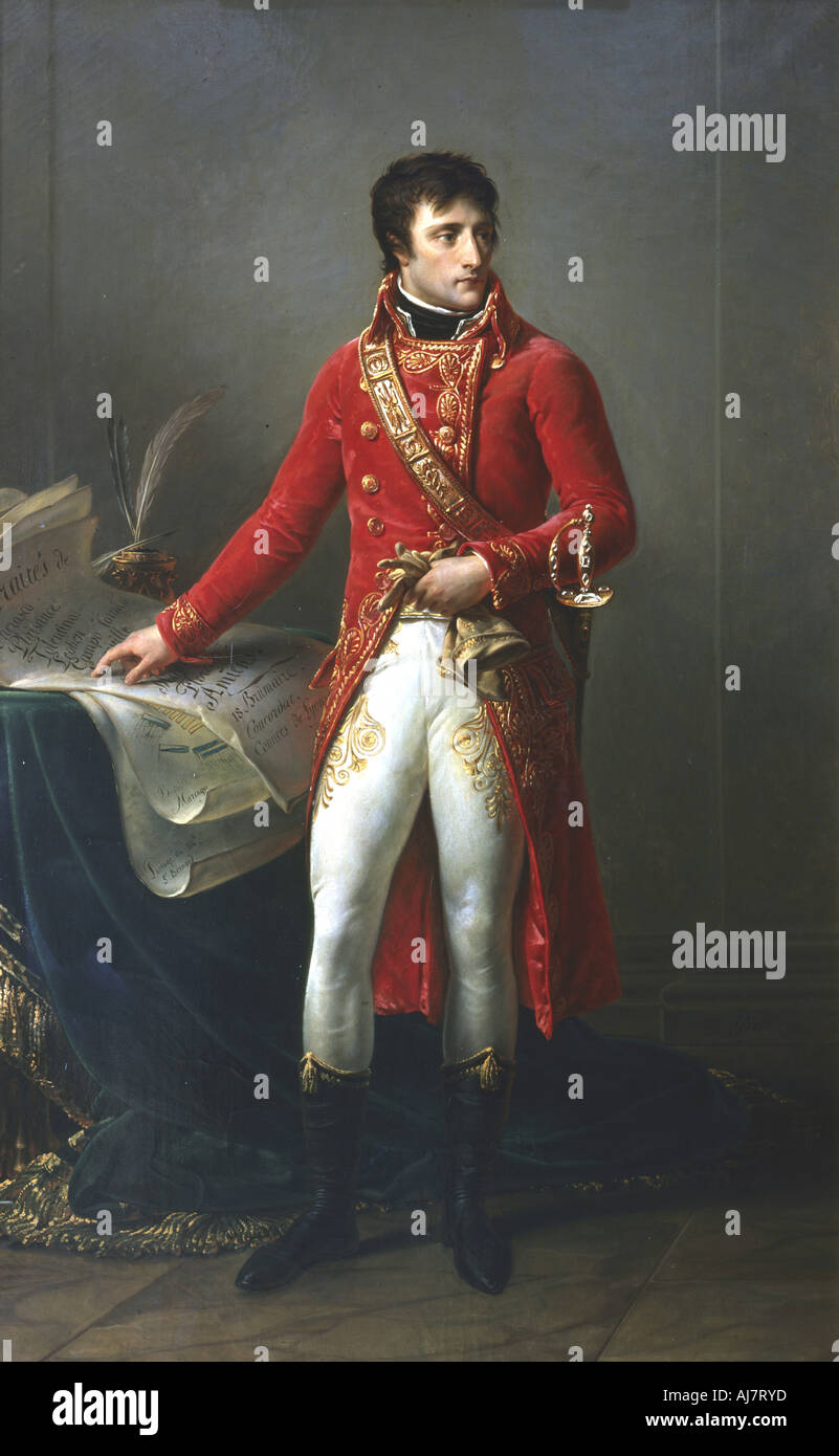 Napoleón Bonaparte como Primer Cónsul, 1799-1821. Artista: Antoine-Jean Gros Foto de stock