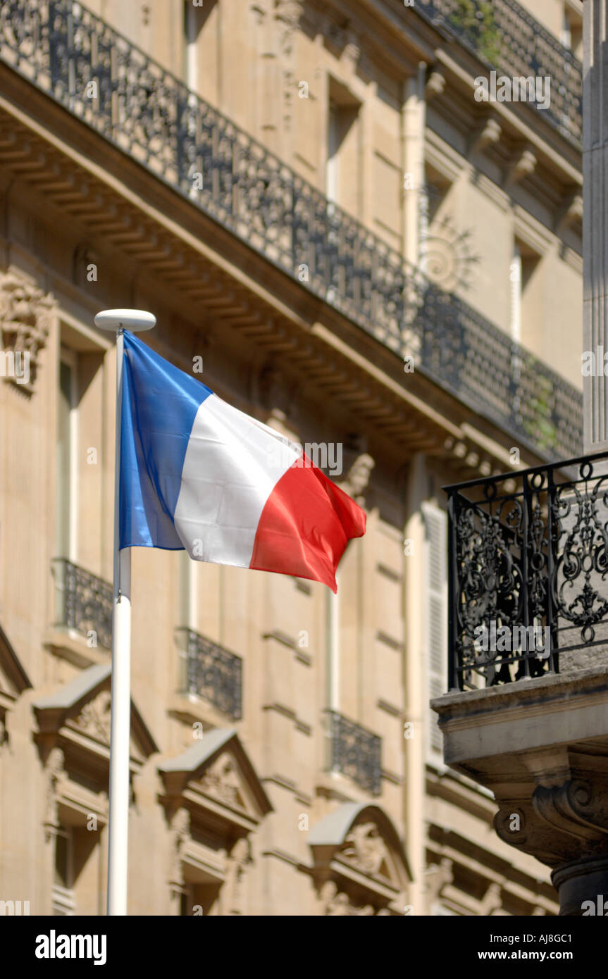 Pabellón Francés, Francés Tricolor, París, Francia, Europa Foto de stock