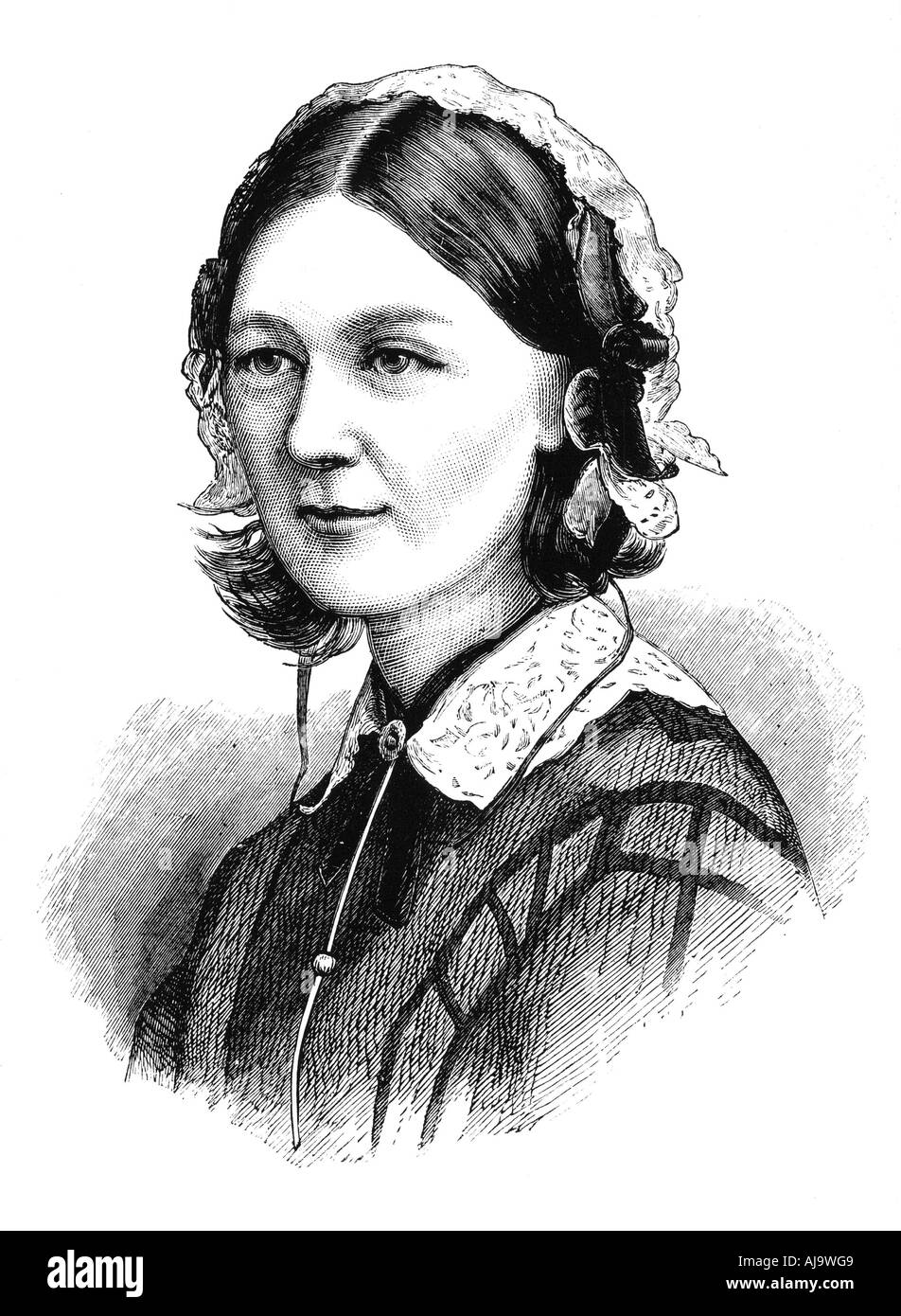 Florence Nightingale, 1870. Artista: Desconocido Foto de stock
