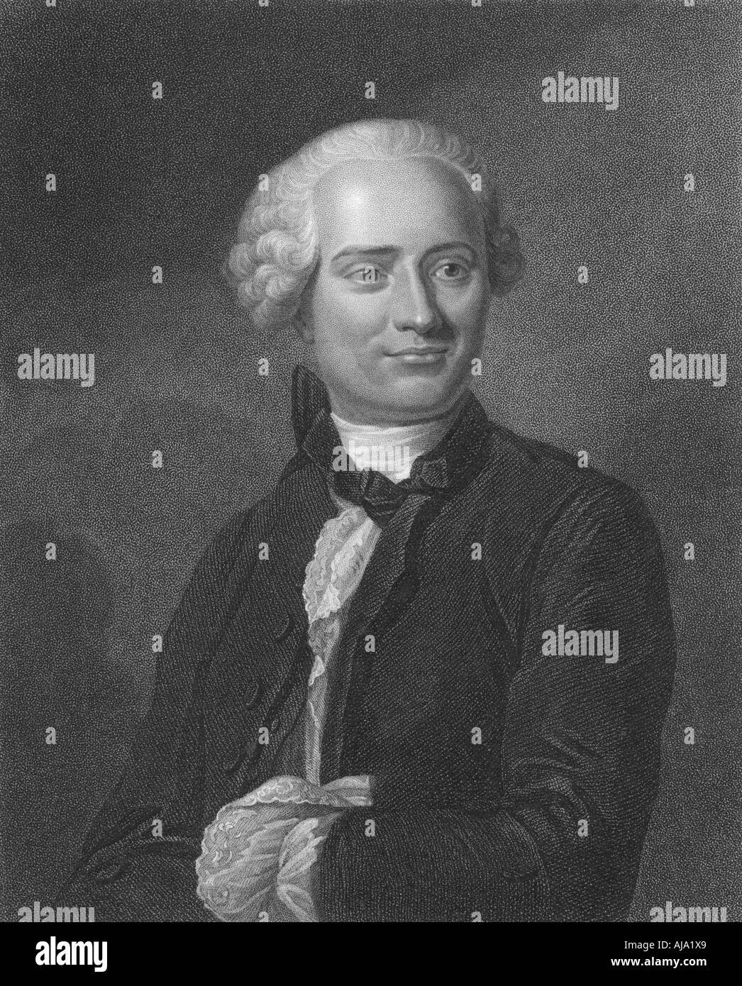 Jean le Rond d'Alembert, siglo xviii filósofo y matemático francés, 1834. Artista: Desconocido Foto de stock