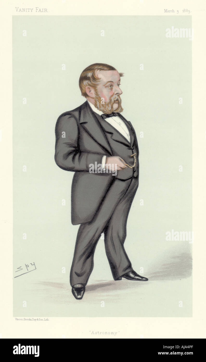 Richard Anthony Proctor, Inglés, astrónomo, matemático y escritor de ciencia popular, 1883. Artista: Spy Foto de stock