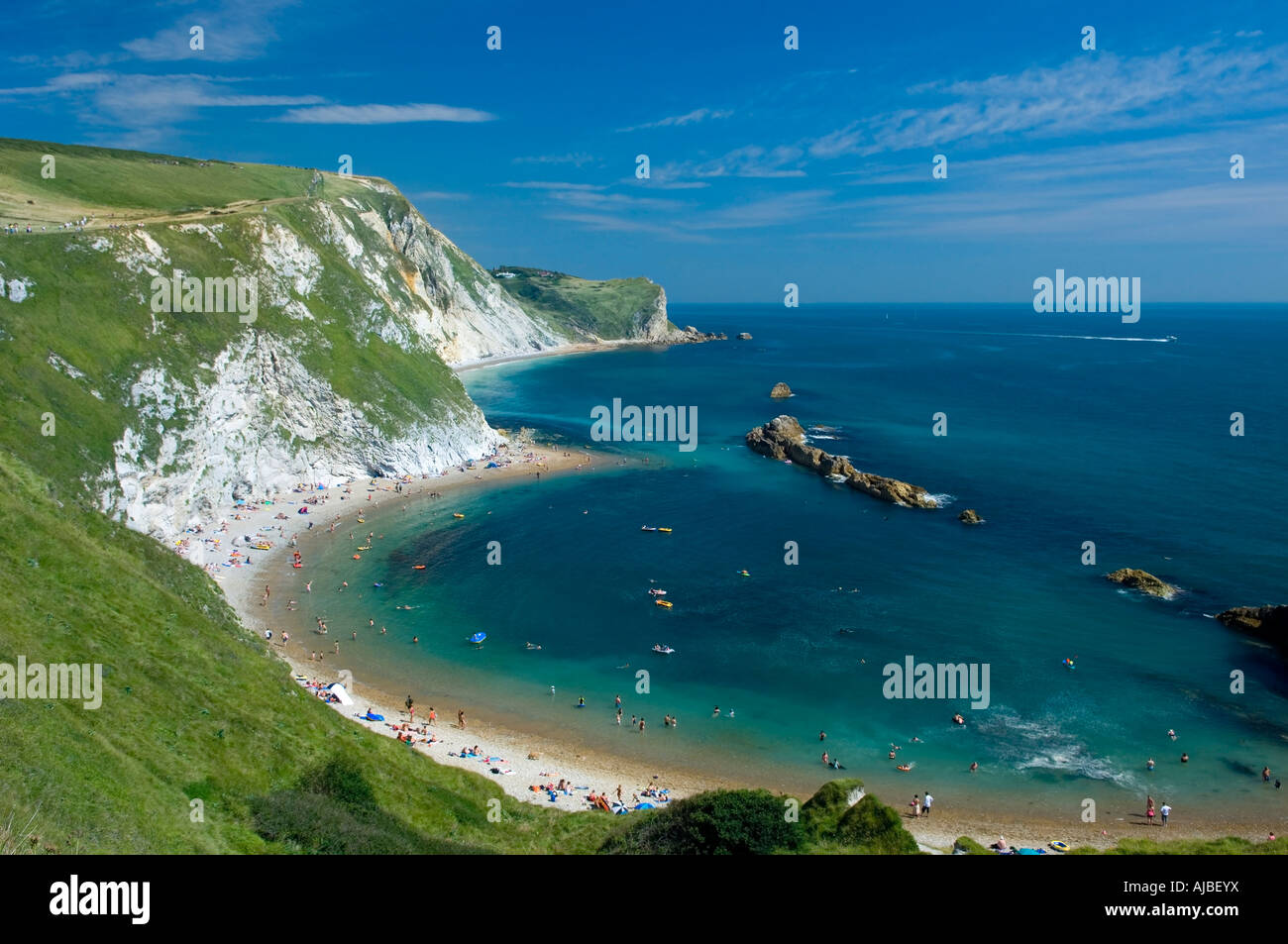 Reino Unido Inglaterra Dorset St Oswald's Bay Foto de stock