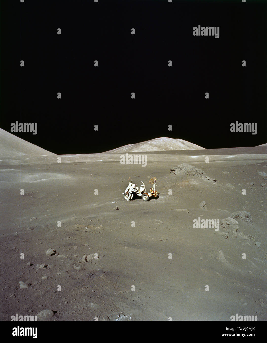 Superficie de la Luna el Apolo 17 Foto de stock