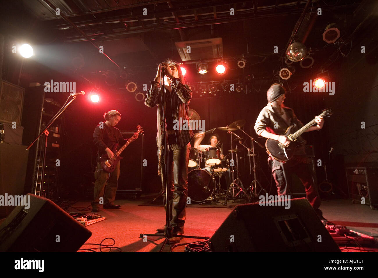 Rock Band en concierto Foto de stock