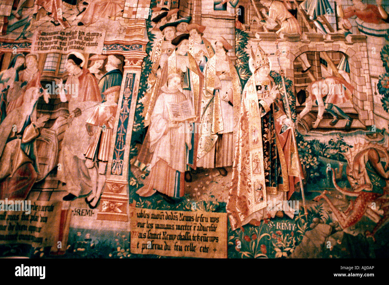 Francia Reims Museo de San Remi tapiz de St Remi Foto de stock