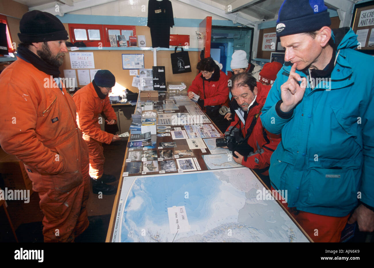 Puerto Lockroy, Oficina de Correos, la Antártida Foto de stock