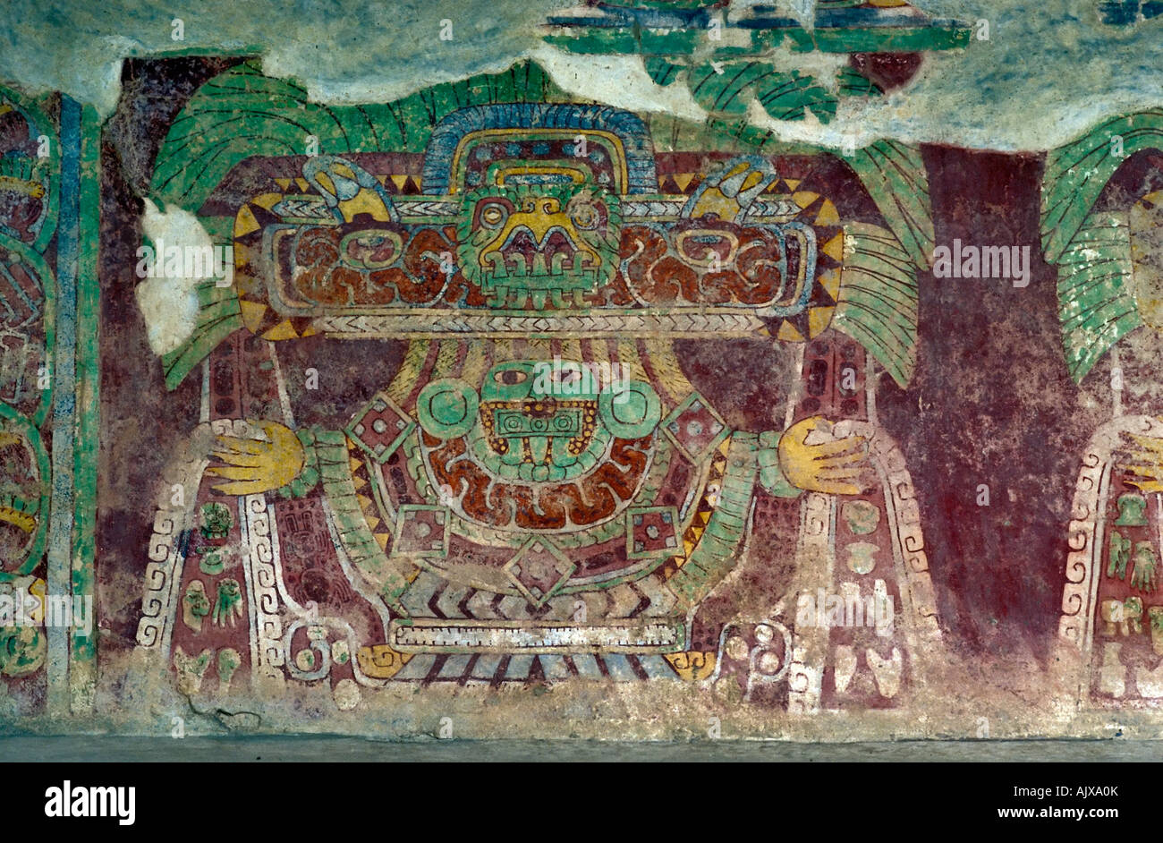 Palacio de Tetitla mural en Teotihuacan México Fotografía de stock - Alamy