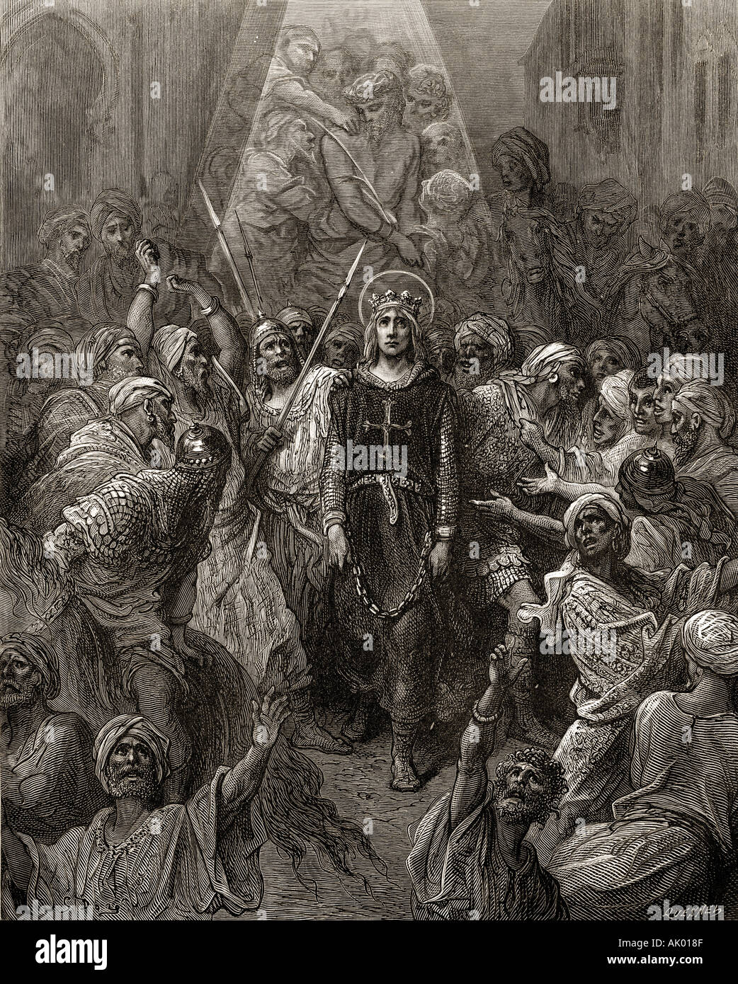 El rey Luis IX Eygypt tomados prisioneros en 1250 durante la séptima cruzada. Luis IX, 1214 -1270, alias Saint Louis. El rey de Francia. Foto de stock