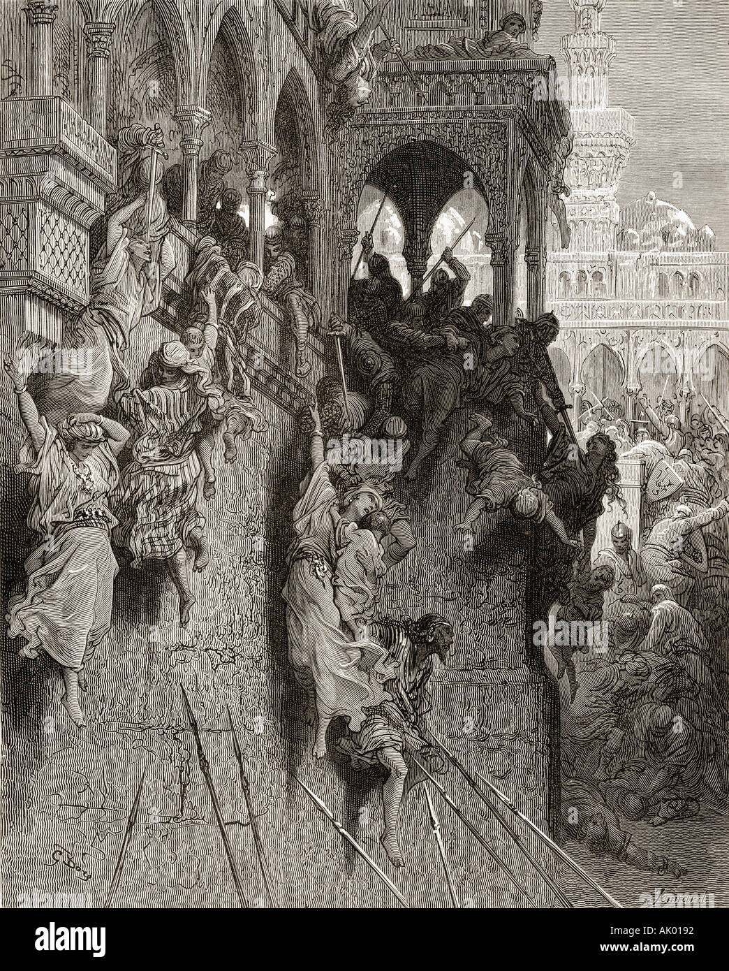 Masacre de Antioquía 1098 durante la primera cruzada Foto de stock