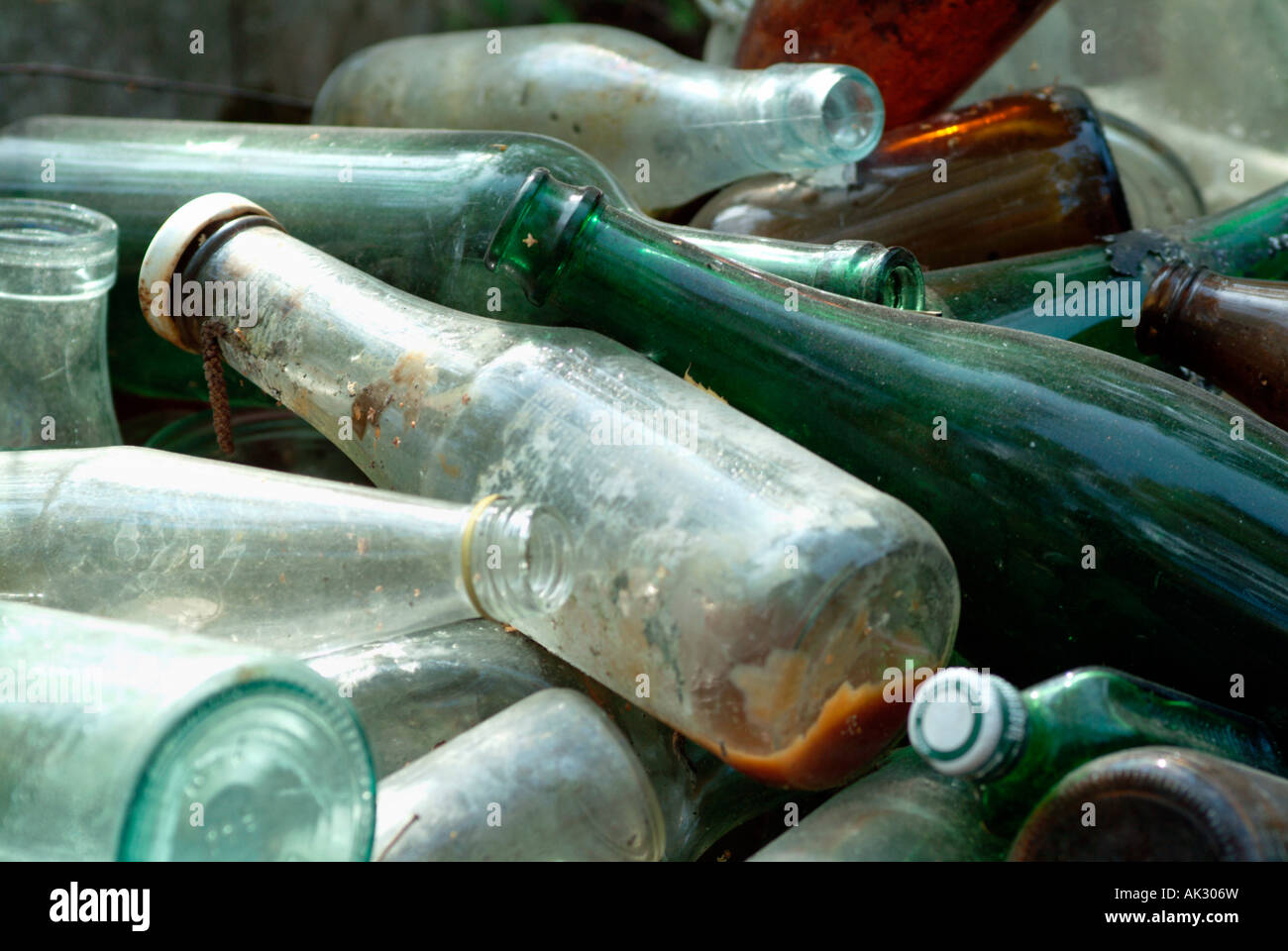 Botellas viejas Foto de stock