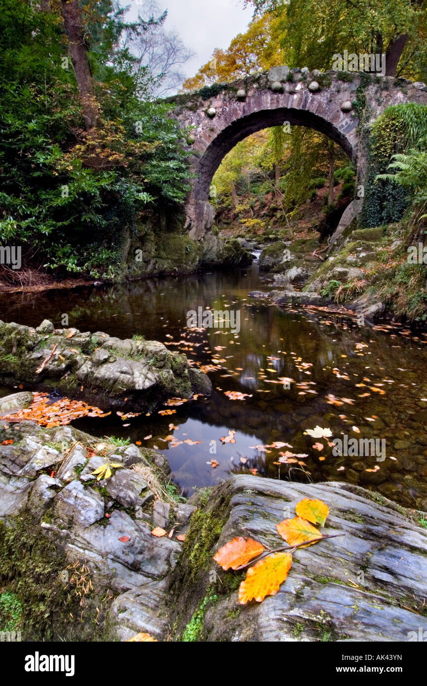 Foley's Bridge, Tollymore Foto de stock