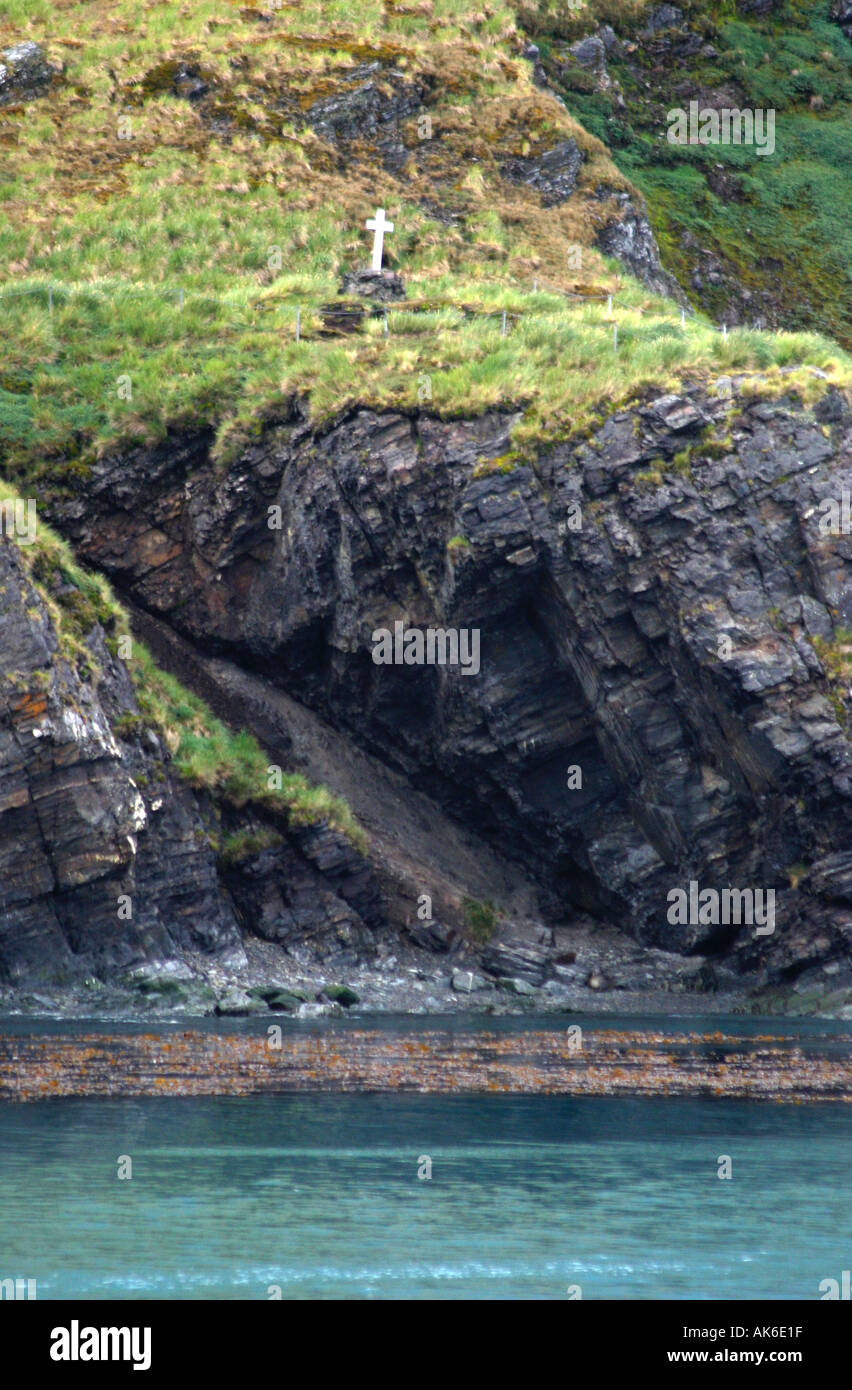 Memorial de Shackleton el gran explorador antártico y héroe en la Isla