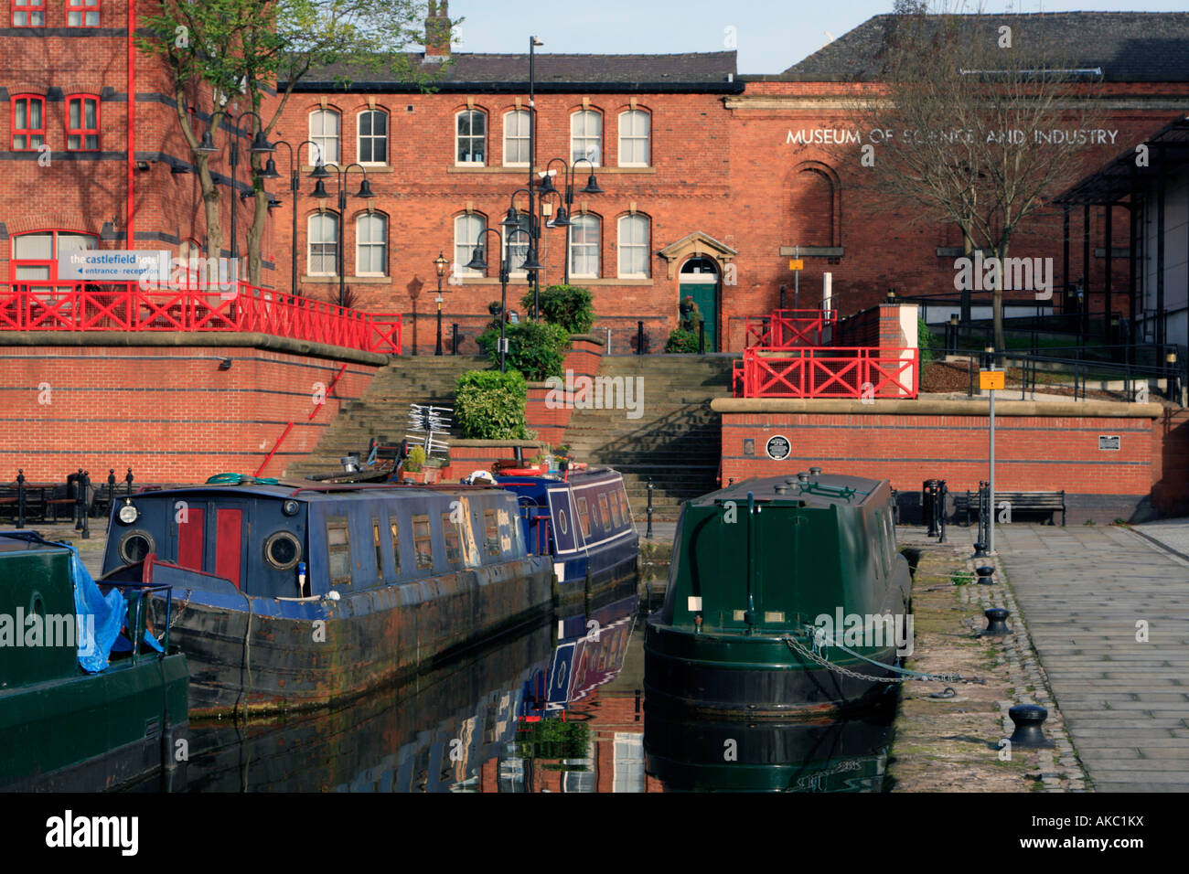 Cuenca castlefields barcazas bridgewater canal Manchester City inglaterra gb Foto de stock