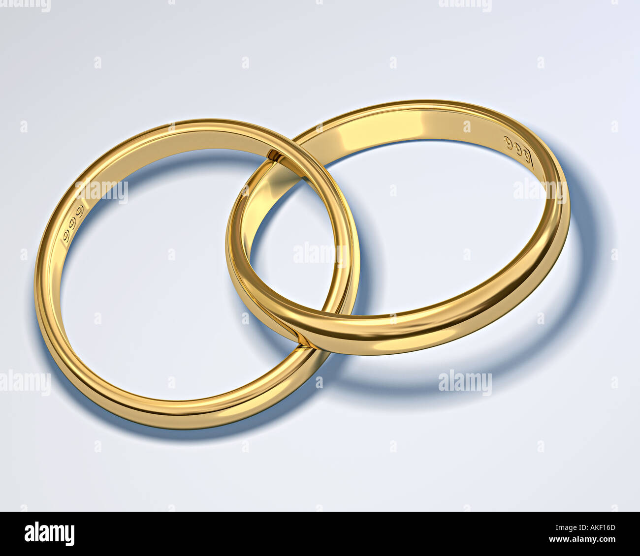 Dos anillos de oro entrelazados Símbolo de matrimonio boda conexión  relación de fusión Fotografía de stock - Alamy