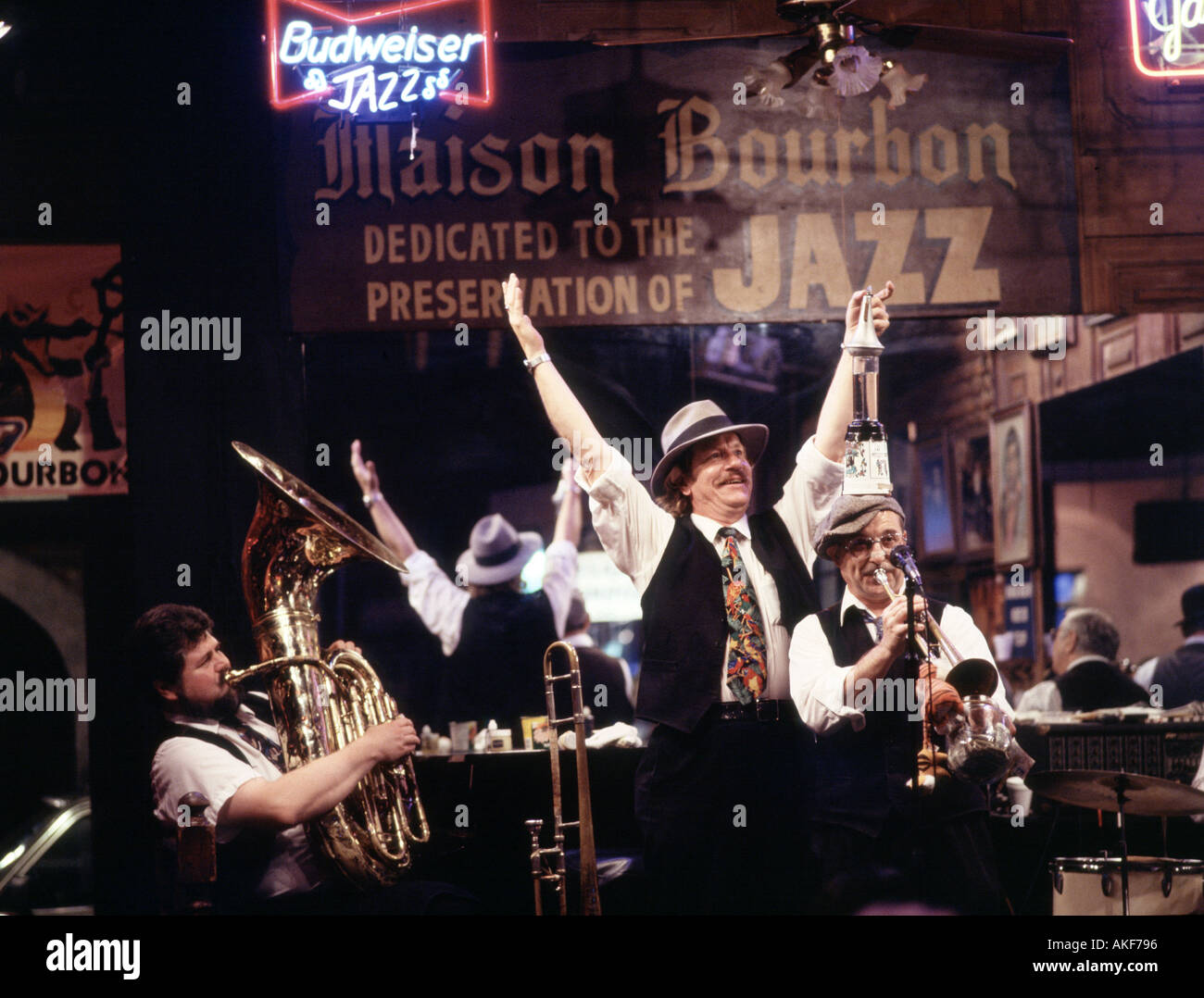Bourbon New Orleans Jazz Club Foto de stock