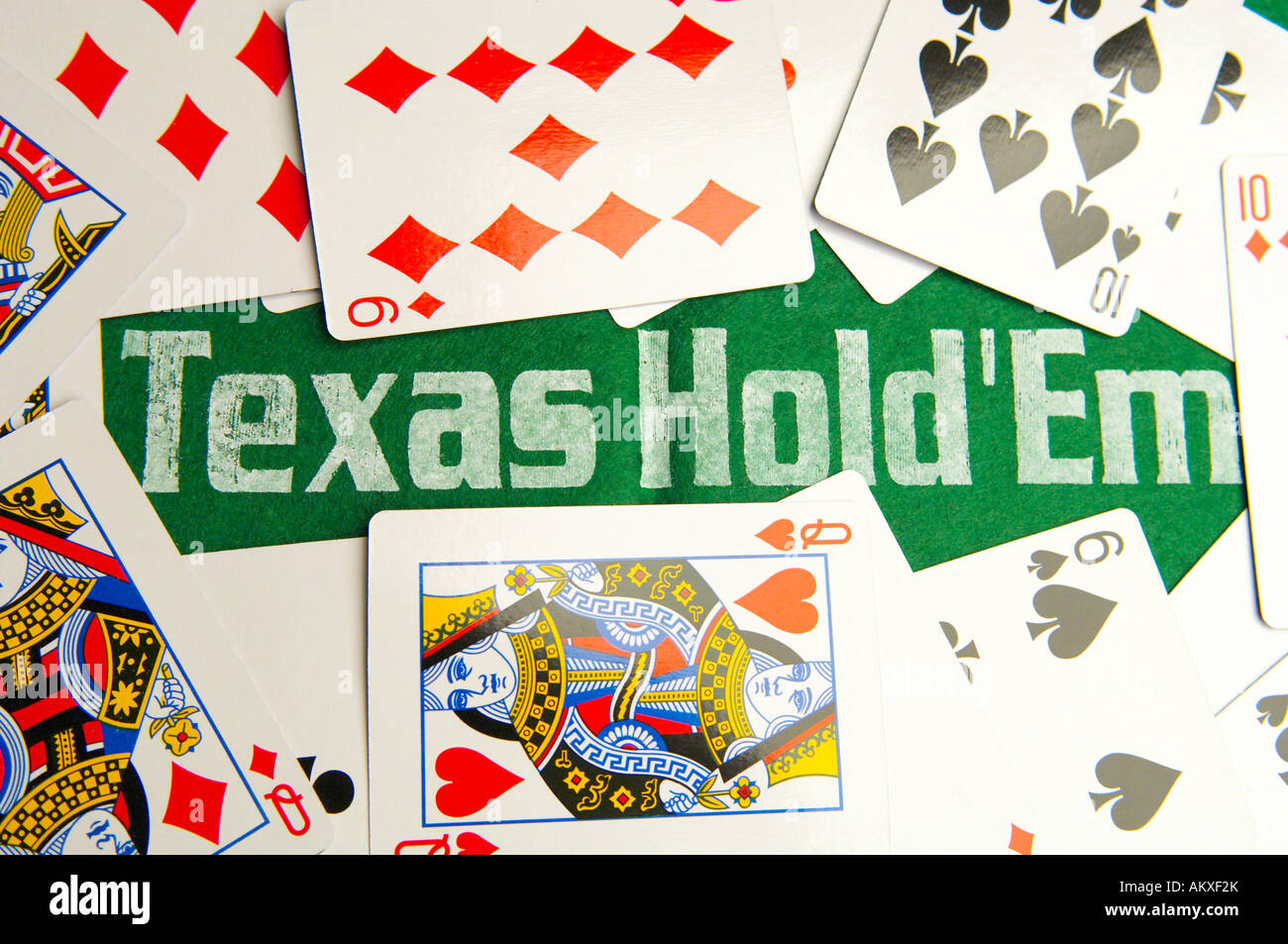 Juego de póquer Texas Hold'em Foto de stock