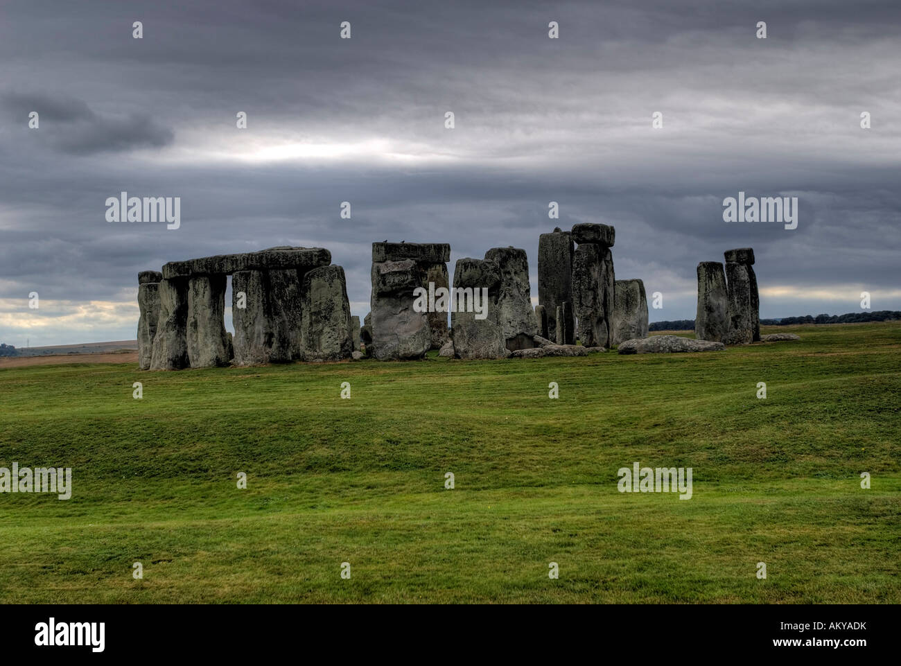 Círculo de piedra de Stonehenge, Inglaterra, Europa Foto de stock